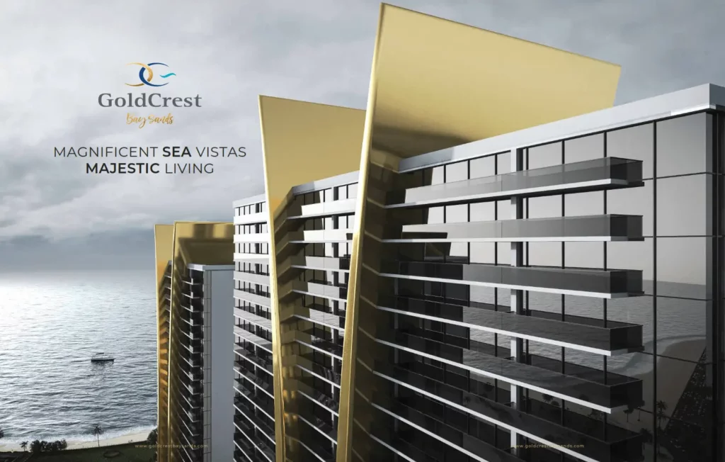 Sea Facing Elevation Goldcrest Bay sands at HMR Waterfront Front