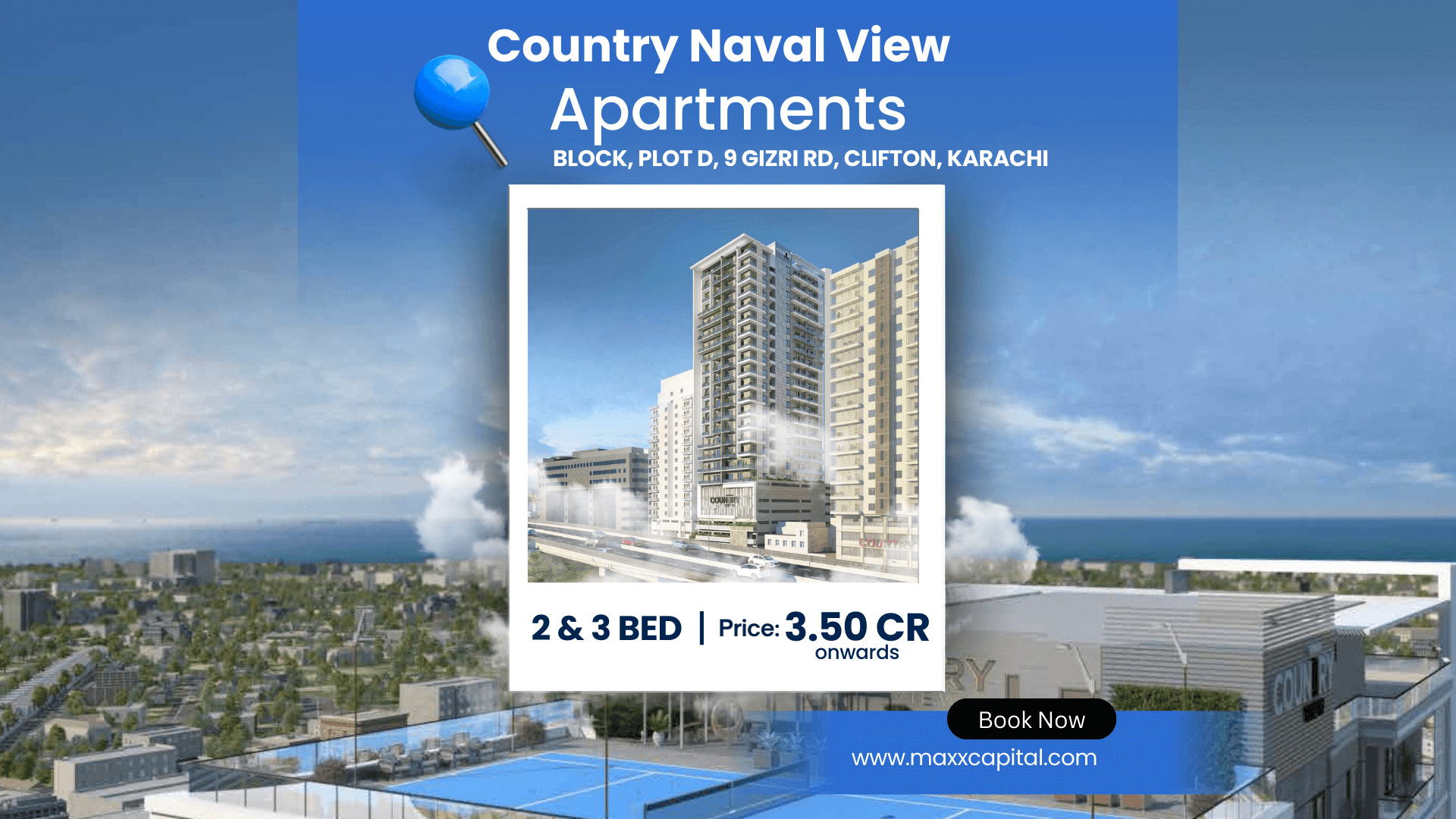 Country Naval View 2 Apartments Block 9 Clifton Karachi